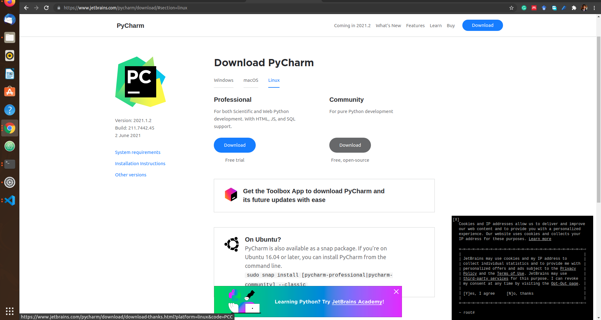 pycharm professional for students